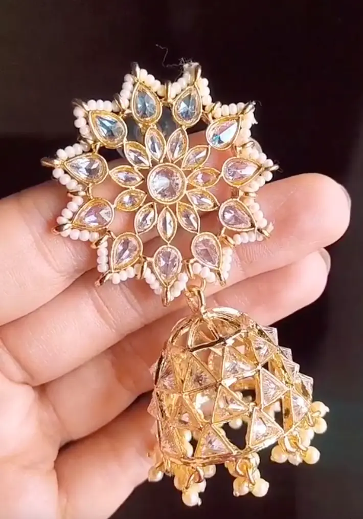 GorgeousStardesignedStatementADreversedpearldetailingJhumka-FashionJewels1.webp