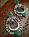 SilverlookalikegreenstoneBirdChandbali-FashionJewels3.webp