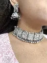 SilverlookalikepeacockGhunghrooChokerset-FashionJewels2.webp