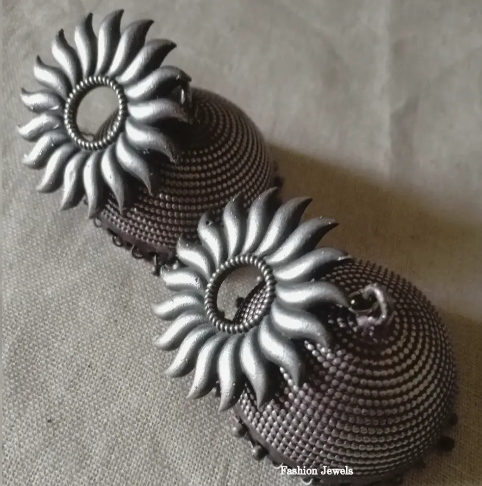 SuryaSilverlookalikeJumboBrassJhumka-FashionJewels3.webp