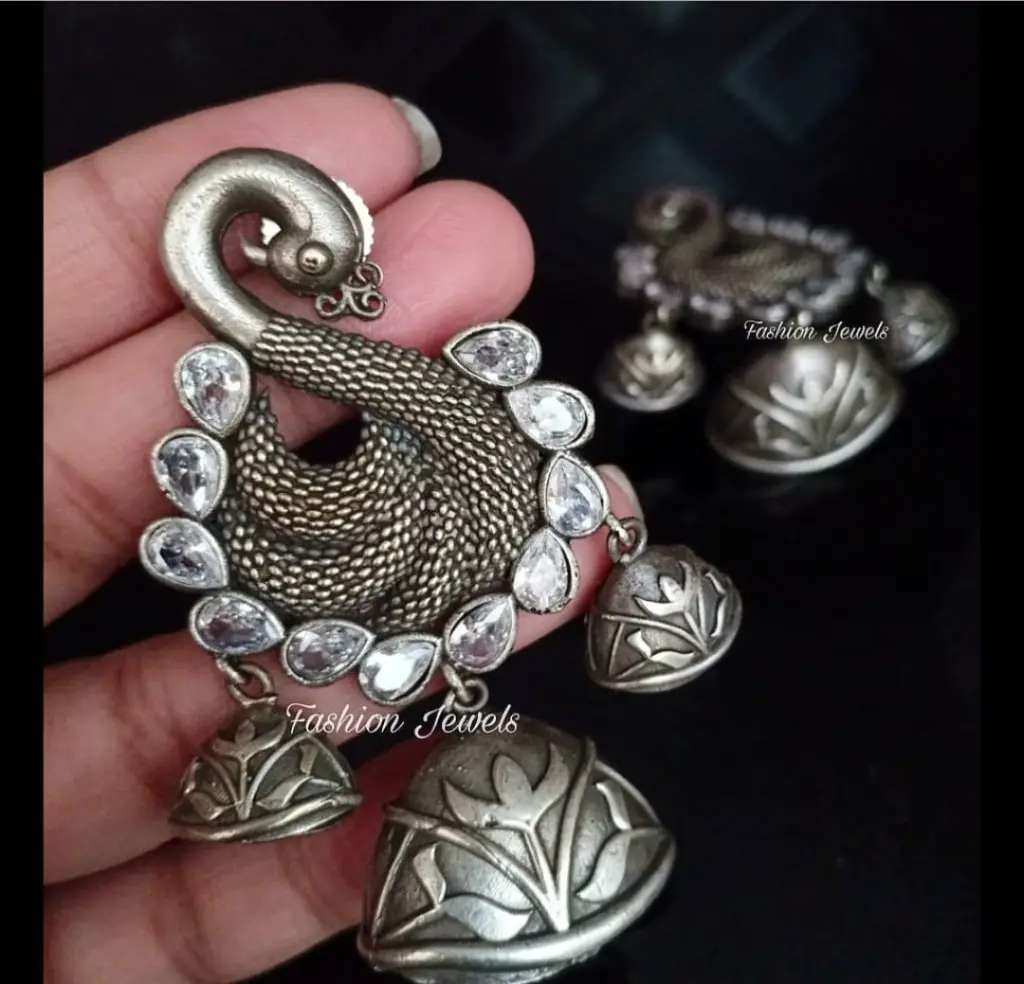 SilverlookalikezirconStonetriplejhumka-FashionJewels1.webp