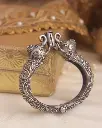 Silverlook alike Brass Elephant kada