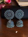 Silverlook Alike Zircon Pearl Jhumka