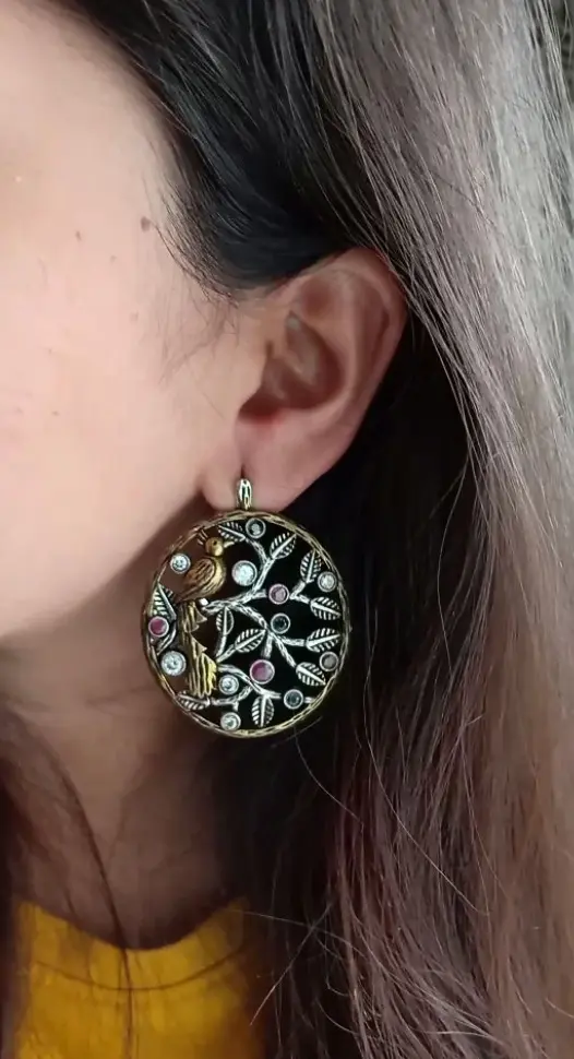 Beautiful Zircon stone Bird Studs