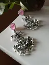 Smriti Stone and Zircon pearl Chandbali