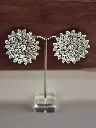 Amrita zircon flower stone statement studs
