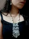 Shreysha Baroque Pearl Peacock long Necklace set
