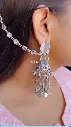 Rajni Mirror Statement lightweight Silver Jhumka