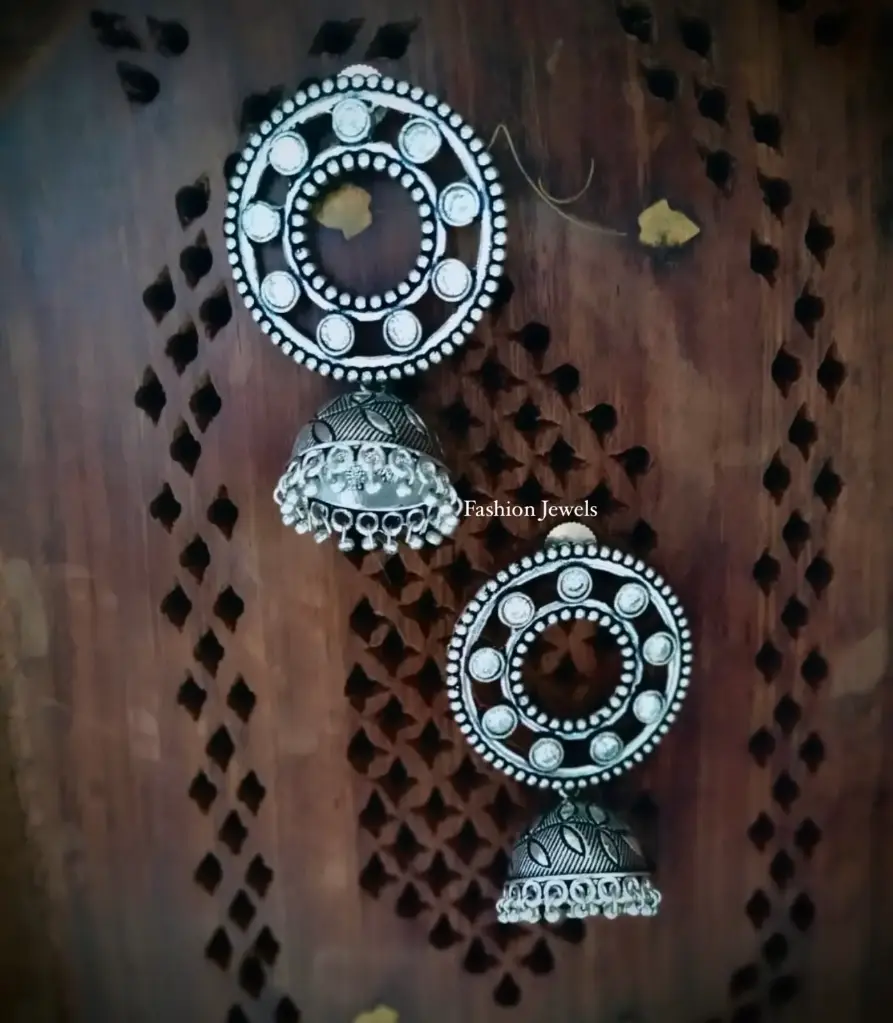 Ranjana Silverlook alike zircon Jhumka