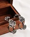 Silverlook Alike Floral Hoops