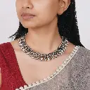 Silver kolhapuri Mango designed Necklace