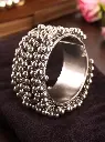 Silver Free size Ghunghroo kada