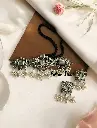 Alice Mint Pearl Silver Choker Set