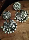 Sheena Blackmetal statement kundan pearl Chandbali