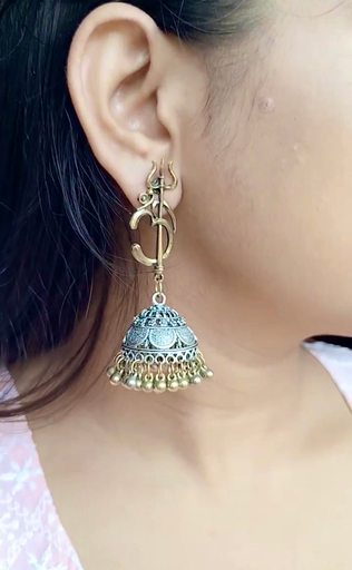 Trisha Ruby Stone Pearl Jhumki Necklace Set