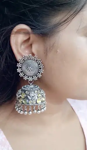 Shrushti Lightweight stone jhumka