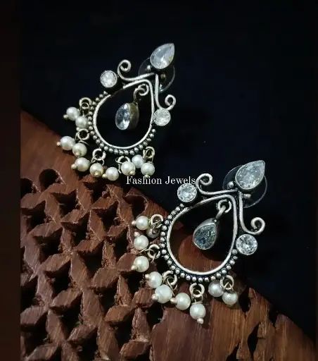 Zircon pearl Lightweight Earring