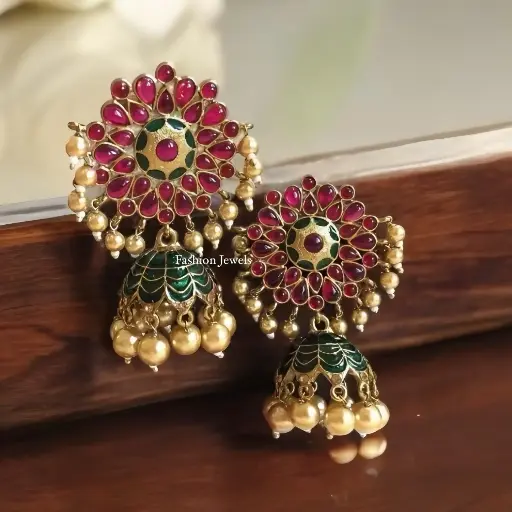 Rani Premium Kemp Pearl High Quality Jhumka