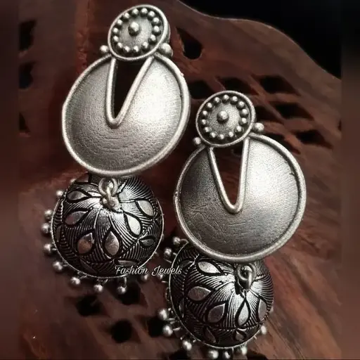 Silverlook alike designer jhumka