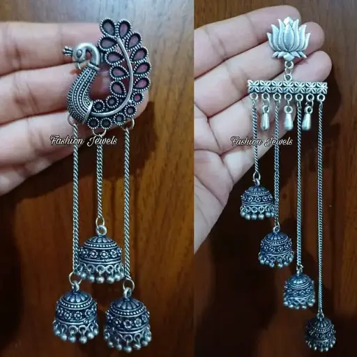 Combo Set of 2 Silver beautiful Earrings