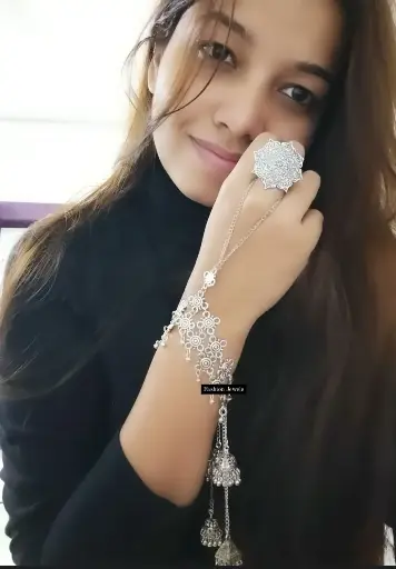 Silver Hand Harness Jhumki Hangings
