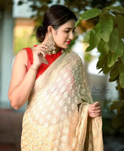Premium reverse Ad Peach meenakari jhumki Chandbali