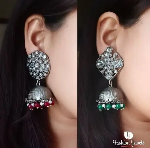 Silverlook Alike Adstone Jhumka